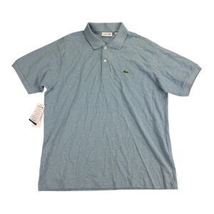 Lacoste Mens Classic Fit Short Sleeve Pique Polo Shirt Light Blue 5 L